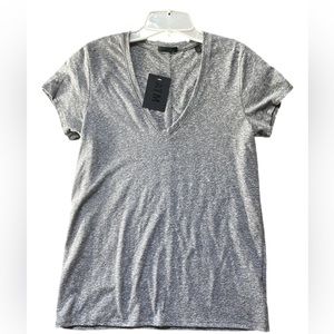 ATM ANTHONY THOMAS MELILLO Vintage Jersey V-neck Tee Top S Heather Grey *NWT*